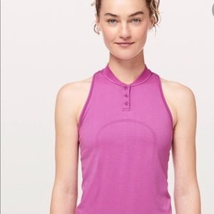 NWT Lululemon Swiftly Sleeveless Polo Pink size 6
